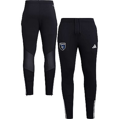 Men's adidas Black San Jose Earthquakes 2023 On-Field Team Crest AEROREADY Training Pants