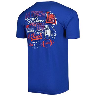 Men's Royal Louisiana Tech Bulldogs Through the Years T-Shirt