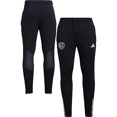 Men's adidas Black Sporting Kansas City 2023 On-Field Team Crest AEROREADY Training Pants