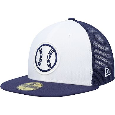 Men's New Era  Navy/White Milwaukee Brewers 2023 On-Field Batting Practice 59FIFTY Fitted Hat
