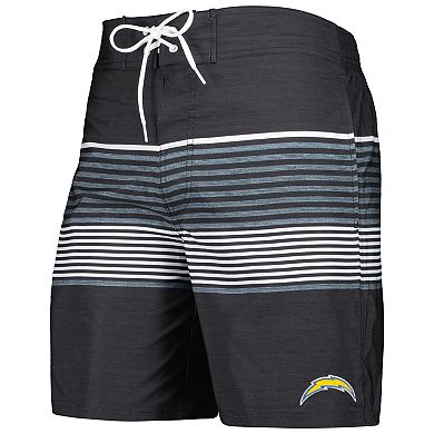 Men's G-III Sports by Carl Banks Black Los Angeles Chargers Coastline Volley Swim Shorts