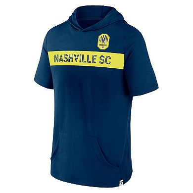 Men's Fanatics Branded Navy Nashville SC Bicycle Kick Short Sleeve Pullover Hoodie