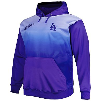 Men's Royal Los Angeles Dodgers Fade Sublimated Fleece Pullover Hoodie