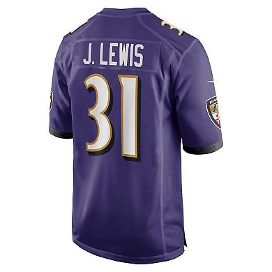 Men's Nike Jamal Lewis Purple Baltimore Ravens Game Retired Player Jersey