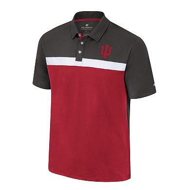 Men's Colosseum Charcoal Indiana Hoosiers Two Yutes Polo