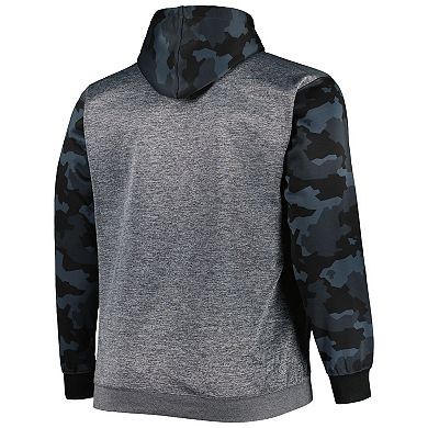 Men's Fanatics Branded Heather Charcoal New York Jets Camo Pullover Hoodie