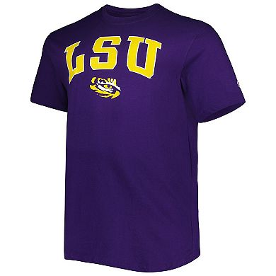 Men's Champion Purple LSU Tigers Big & Tall Arch Over Wordmark T-Shirt