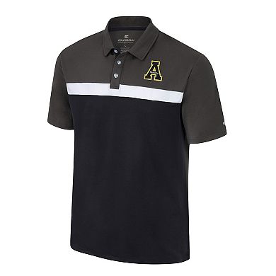 Men's Colosseum Charcoal Appalachian State Mountaineers Two Yutes Polo