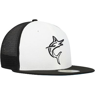 Men's New Era White/Black Miami Marlins 2023 On-Field Batting Practice 59FIFTY Fitted Hat