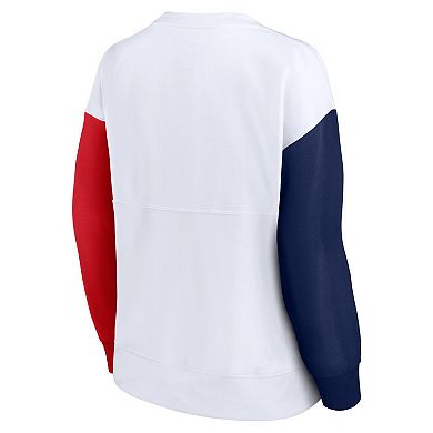 Women's Fanatics Branded White Boston Red Sox Series Pullover Sweatshirt