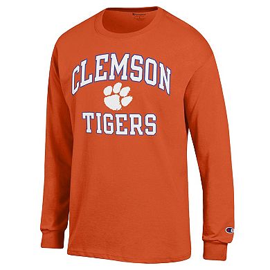 Men's Champion Orange Clemson Tigers High Motor Long Sleeve T-Shirt