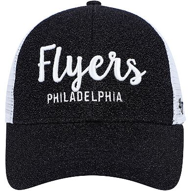 Women's '47 Black/White Philadelphia Flyers Encore MVP Trucker Snapback Hat