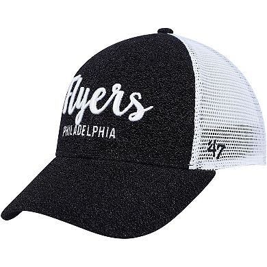 Women's '47 Black/White Philadelphia Flyers Encore MVP Trucker Snapback Hat