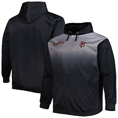 Men's Black San Francisco Giants Fade Sublimated Fleece Pullover Hoodie