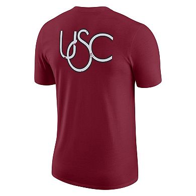 Men's Nike Cardinal USC Trojans Distressed Print Cotton Vault T-Shirt