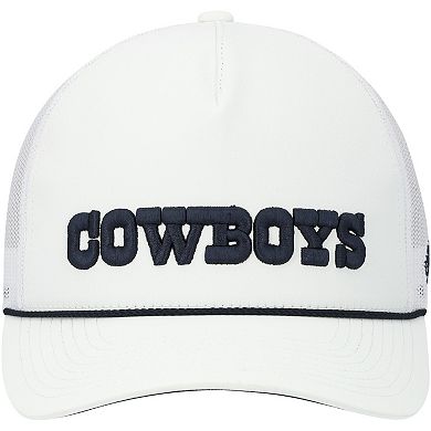 Men's HOOey White Dallas Cowboys Wordmark Rope Trucker Snapback Hat