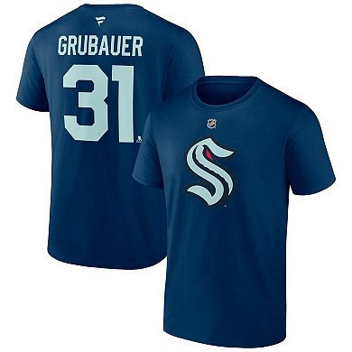 Men's Fanatics Branded Philipp Grubauer Navy Seattle Kraken Special Edition 2.0 Name & Number T-Shirt