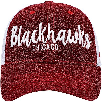 Women's '47 Red/White Chicago Blackhawks Encore MVP Trucker Snapback Hat