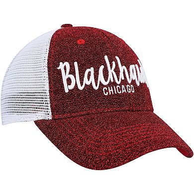 Women's '47 Red/White Chicago Blackhawks Encore MVP Trucker Snapback Hat