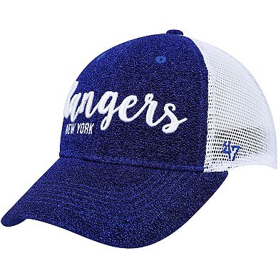 Women's '47 Blue/White New York Rangers Encore MVP Trucker Snapback Hat