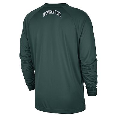 Men's Nike Green Michigan State Spartans Basketball Spotlight Performance Raglan T-Shirt