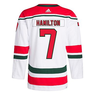Men's adidas Dougie Hamilton White New Jersey Devils 2022/23 Heritage Primegreen Authentic Pro Jersey