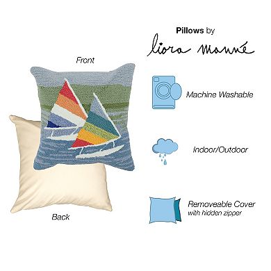 Liora Manne Front porch Sailing Indoor/Outdoor Pillow