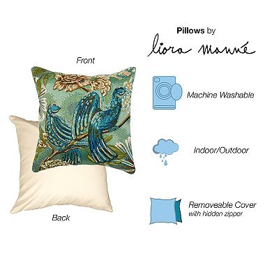Liora Manne Marina Flora Fauna Indoor/Outdoor Pillow