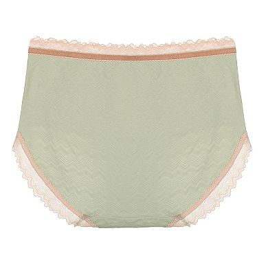Plus Size Panties For Women Lace Trim Cotton Brief Underwear Panties 1 Pack