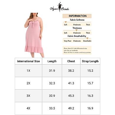 Women's Plus Size Sleepdress Nightgowns Sleepwear Soft Comfy Camisole Cami Nightdress