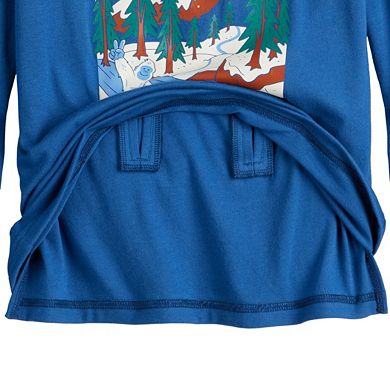 Toddler Boy Jumping Beans® Adaptive Double Layer Long Sleeve Winter Graphic Tee