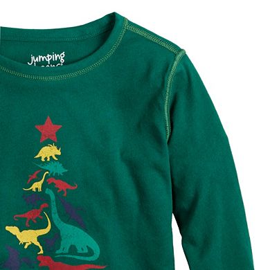 Toddler Boy Jumping Beans® Adaptive Sensory Dino Tree Long Sleeve Holiday Graphic Tee