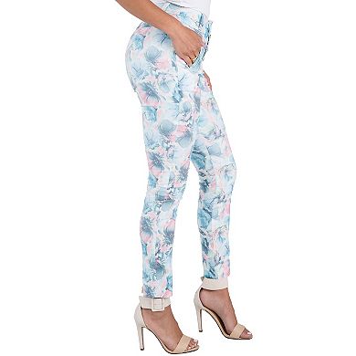 Laura Floral Printed High Waisted Cropped Pants