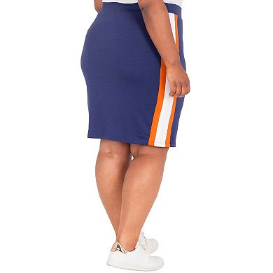 Plus Size Wilma Lace-Up Split Athleisure Knee-Length Skirt