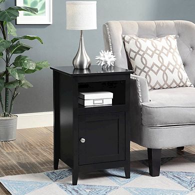 Convenience Concepts Designs2Go End Table with Storage Cabinet and Shelf