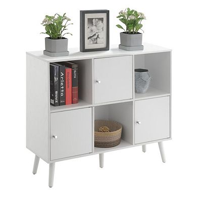 Convenience Concepts Xtra Storage 3x2 3 Door Cabinet Console Table