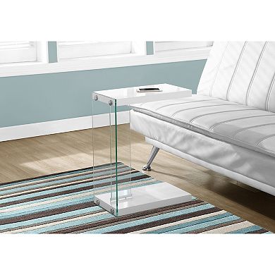 Monarch C-Shape Glossy Accent End Table