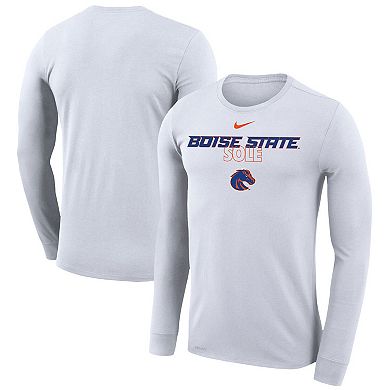 Nike  White Boise State Broncos 2023 On Court Bench Long Sleeve T-Shirt