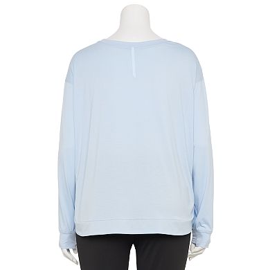 Plus Size Tek Gear® Cropped Long Sleeve Tee