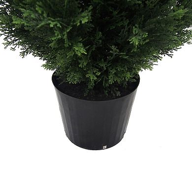 Vickerman 5' Artificial Potted Green Cedar Tree