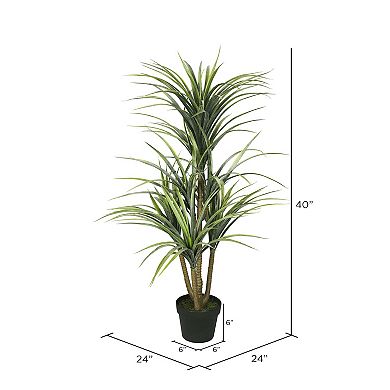 Vickerman 40" Artificial Green Yucca Plant