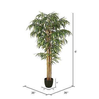 Vickerman 6' Artificial Green Bamboo Tree