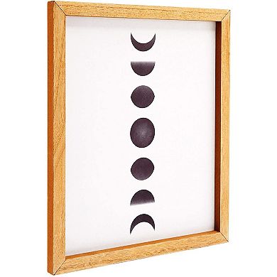 Moon Phases Wall Décor, Modern Framed Art (10 x 11.8 Inches)