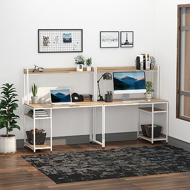 Modern Mdf Computer Office Desk With Storage Shelf Laptop Gaming Table