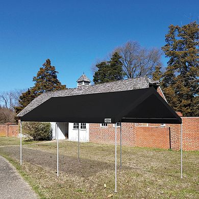 Caravan Canopy Domain 10 x 20 Foot Straight Leg Instant Canopy Tent Set, Black