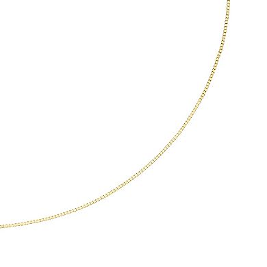 Theia Sky 14k Gold 0.45 mm Box Chain Necklace