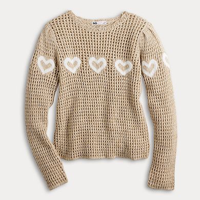 Juniors' SO® Pullover Crewneck Sweater