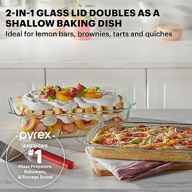 Pyrex 9" x 13" Deep Glass Baking Dish with Glass Lid