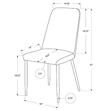 Monarch Contemporary Dining Chair 2-piece Set