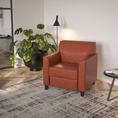 Emma and Oliver LeatherSoft Chair with Clean Line Stitched Frame